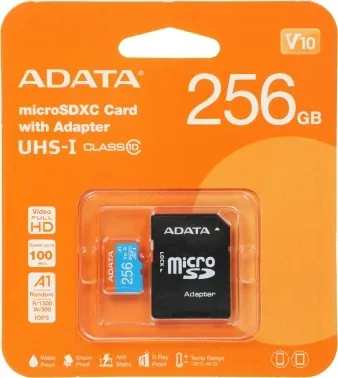 Флеш карта microSDXC 256GB A-Data AUSDX256GUICL10A1-RA1 Premier + adapter - фото 7