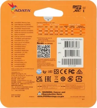 Флеш карта microSDXC 256GB A-Data AUSDX256GUICL10A1-RA1 Premier + adapter - фото 8