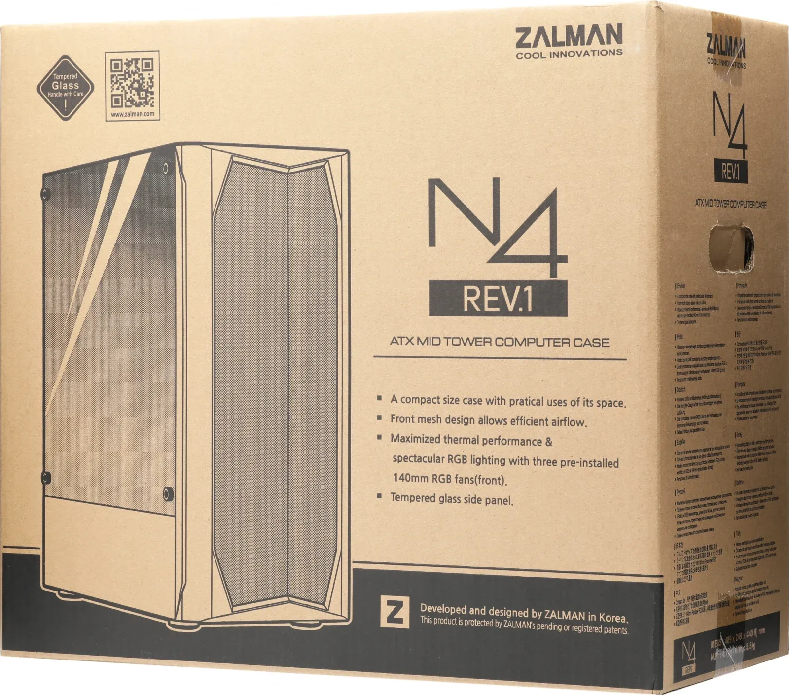 Корпус Zalman N4 REV.1 черный без БП ATX 5x120mm 2x180mm 2xUSB2.0 1xUSB3.0 audio bott PSU - фото 6