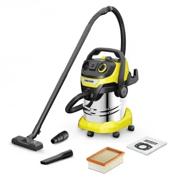 Строительный пылесос Karcher WD 5 P S V-25/5/22 1100Вт уборка: сухая/сбор воды/выдув желтый - фото 8