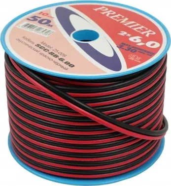 Кабель акустический Premier SCC-RB CCA 50м. черный/красный 25-009 50 - фото 4