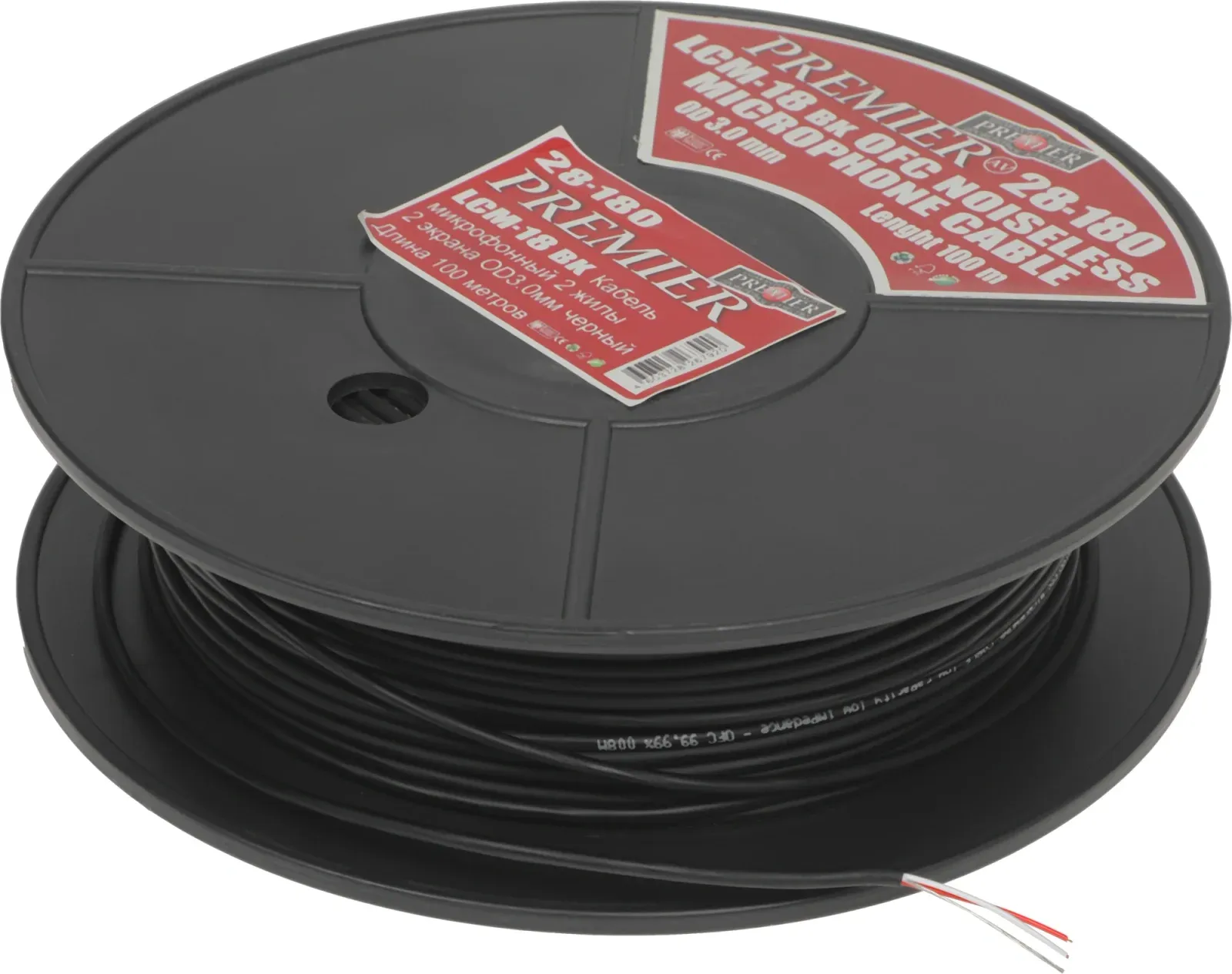 Кабель акустический Premier LCM-18 BK 100м. черный 28-180 100 - фото 1