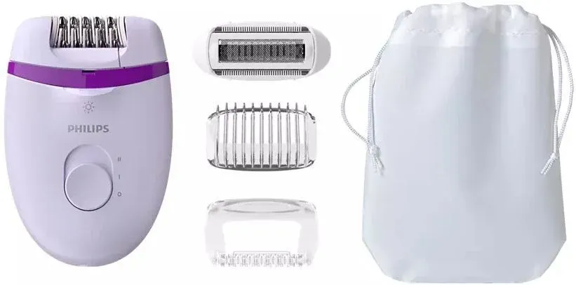 Эпилятор Philips BRE275/00 скор.:2 насад.:3 от электр.сети сиреневый/фиолетовый