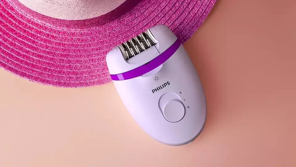 Эпилятор Philips BRE275/00 скор.:2 насад.:3 от электр.сети сиреневый/фиолетовый - фото 6