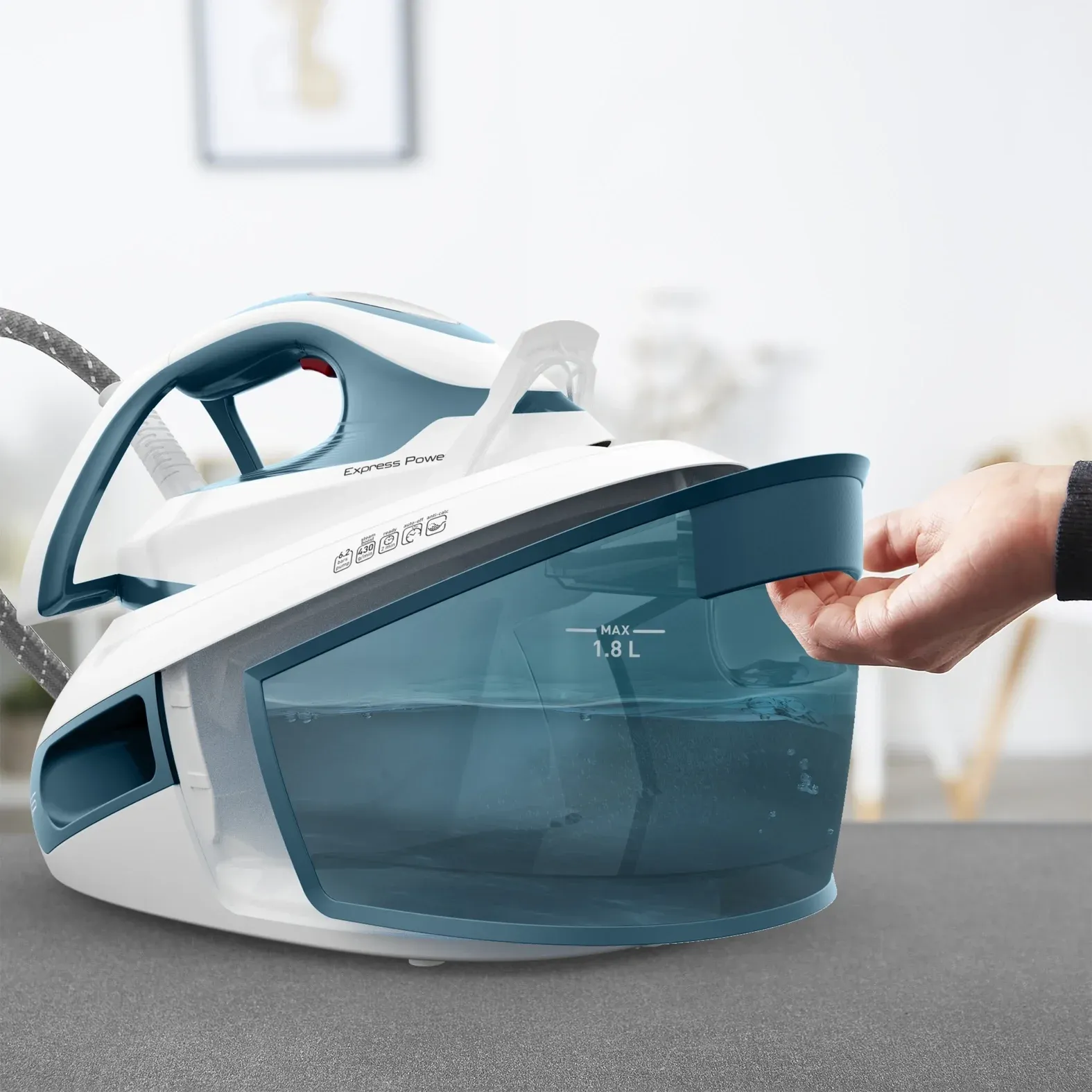 Парогенератор Tefal Express Power SV8111E0 2800Вт синий/белый - фото 6