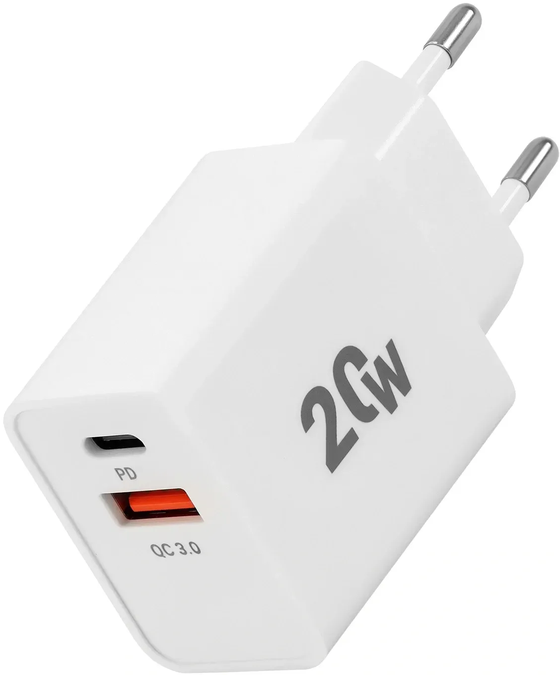 Сетевое зар./устр. Digma DGW2D 20W 3A+1A PD+QC USB-C/USB-A универсальное белый DGW2D0F110WH - фото 7