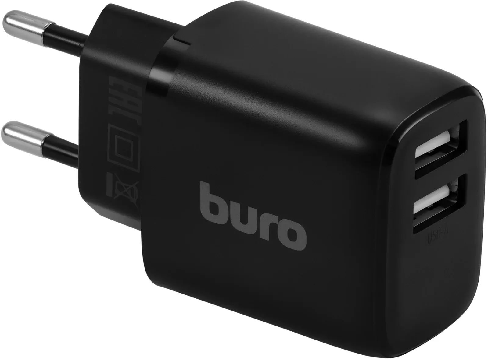 Сетевое зар./устр. Buro BUWH1 15.5W 3.1A 2xUSB универсальное черный BUWH15S200BK - фото 4