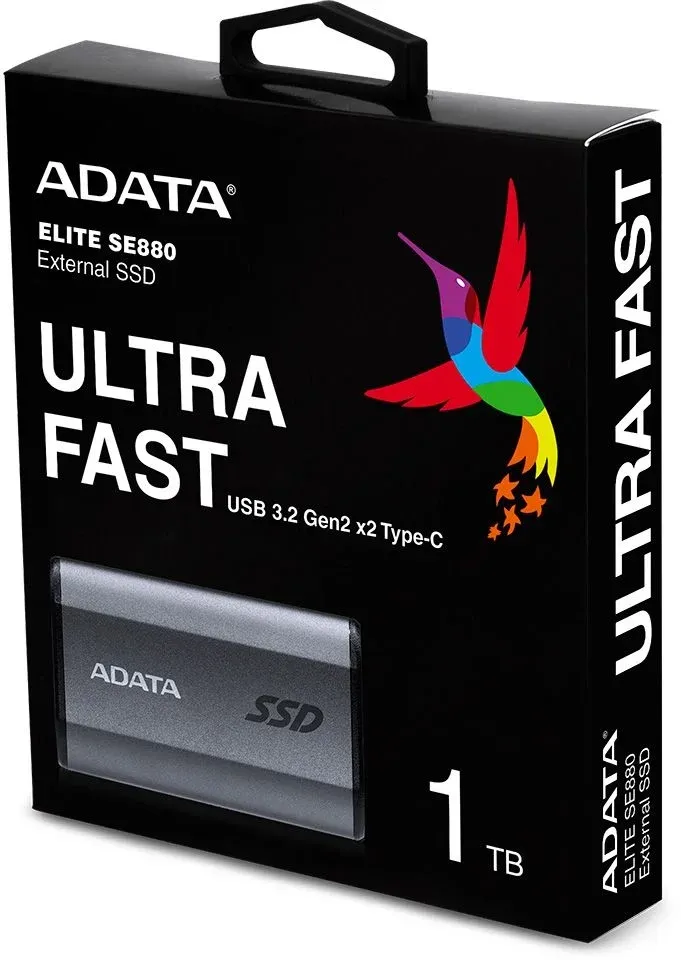 Накопитель SSD A-Data USB-C 1Tb AELI-SE880-1TCGY SE880 2.5 серый - фото 7