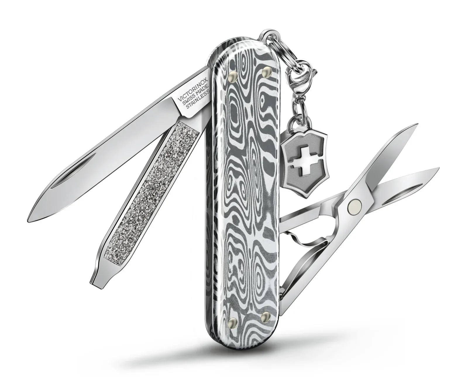 Ножи перочинные VICTORINOX Classic Brilliant Damast серебристый - фото 1