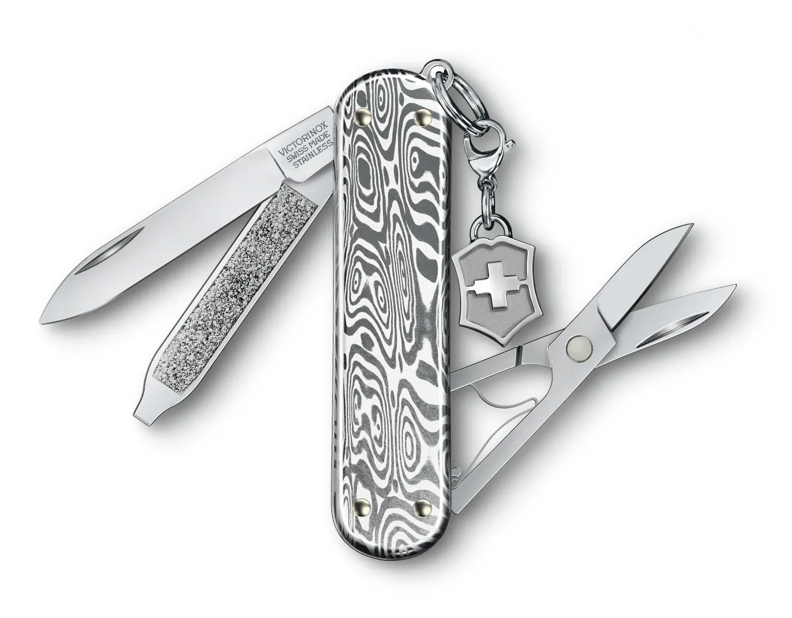 Ножи перочинные VICTORINOX Classic Brilliant Damast серебристый - фото 2