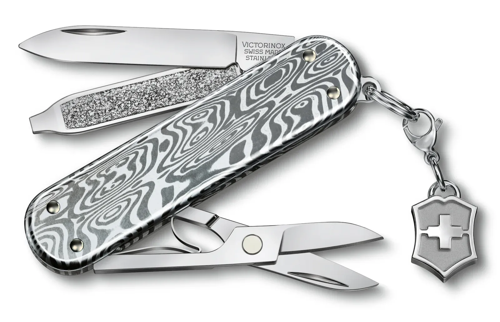 Ножи перочинные VICTORINOX Classic Brilliant Damast серебристый - фото 3