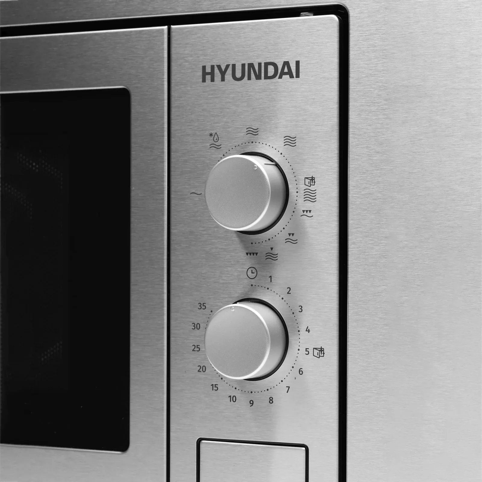 Микроволновая печь Hyundai HBW 2030 IX 20л. 800Вт нержавеющая сталь встраиваемая, 20 л - фото 4