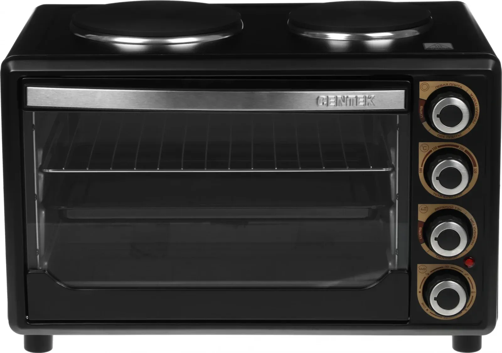 Мини-печь Centek CT-1530-36 36л. 1600Вт черный, 36 л - фото 2