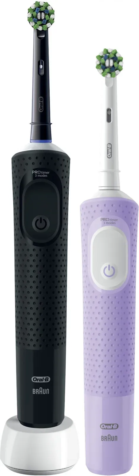 Набор электрических зубных щеток Oral-B Vitality Pro черный/лиловый - фото 6