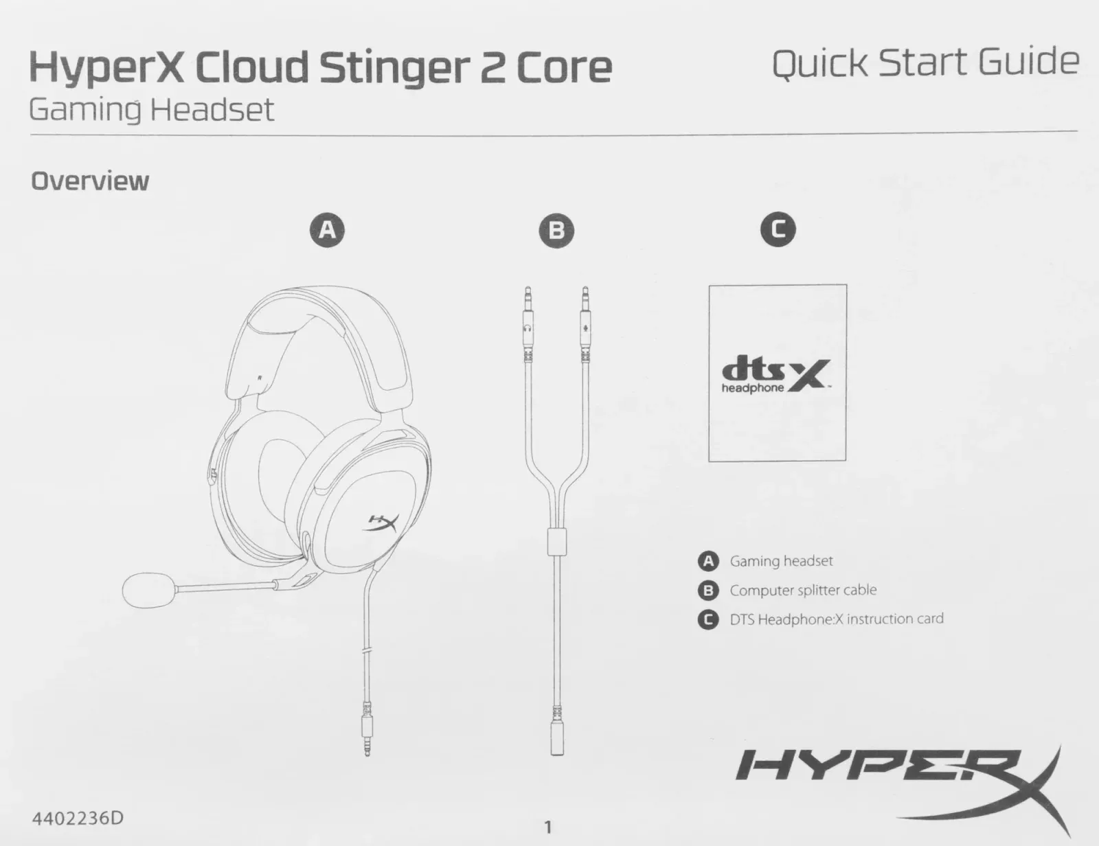 Наушники с микрофоном HyperX Cloud Stinger 2 Core черный 1.3м мониторные оголовье 683L9AA - фото 3
