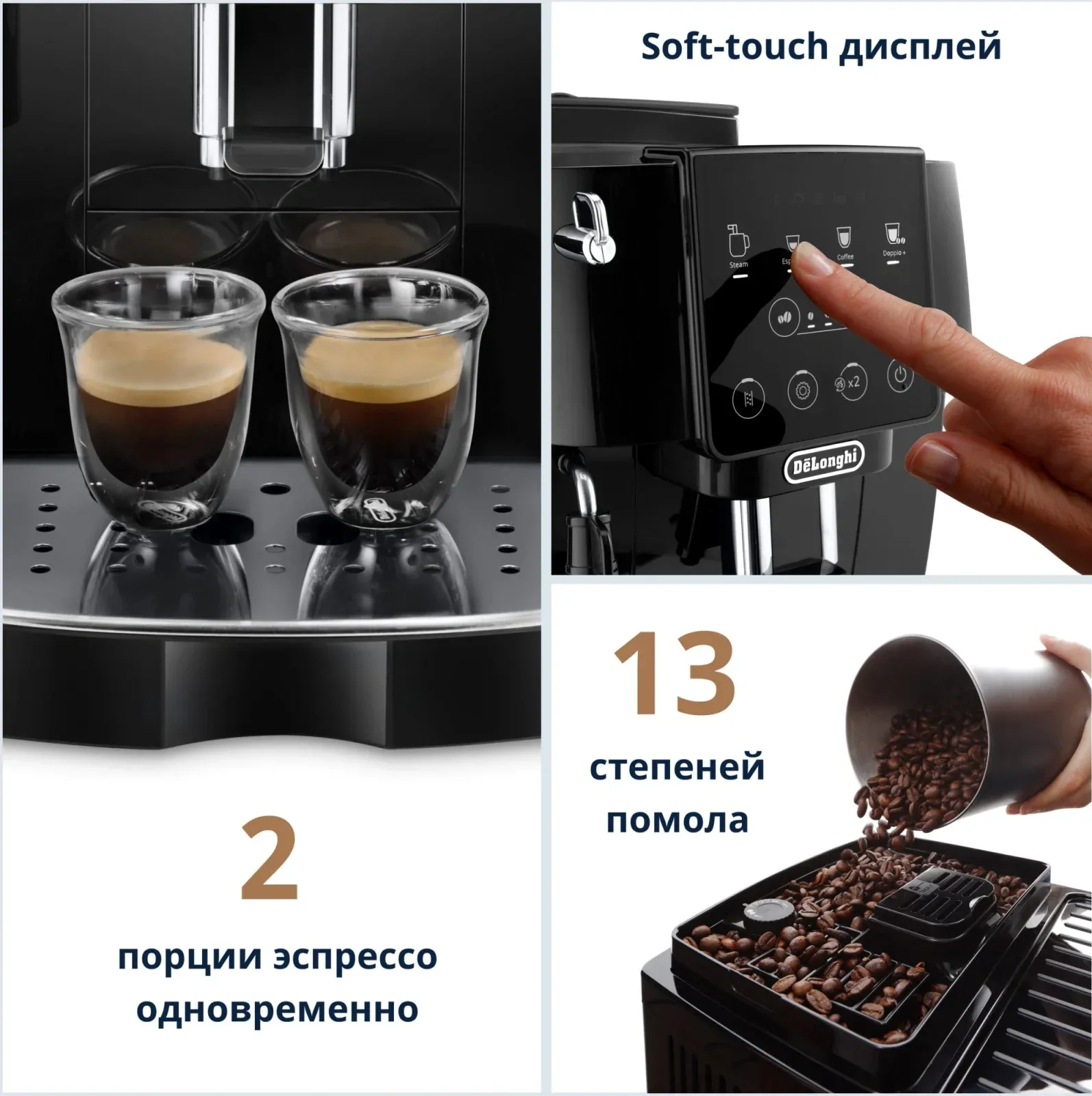 Кофемашина Delonghi Magnifica Start ECAM220.21.B 1450Вт черный - фото 2