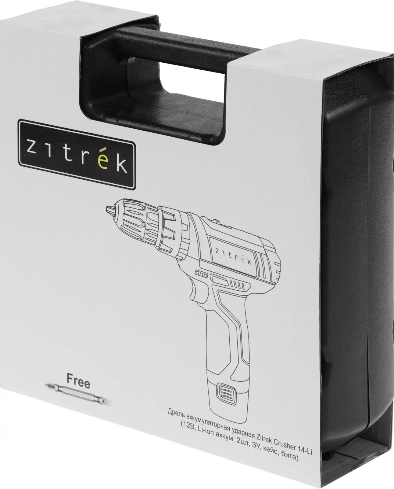 Дрель-шуруповерт Zitrek Crusher 14-Li аккум. патрон:быстрозажимной кейс в комплекте 063-4054 - фото 1