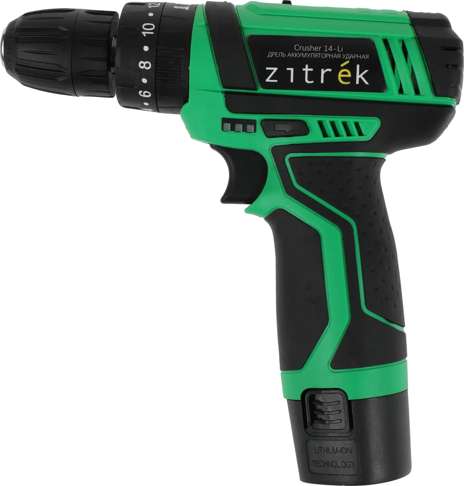Дрель-шуруповерт Zitrek Crusher 14-Li аккум. патрон:быстрозажимной кейс в комплекте 063-4054 - фото 4