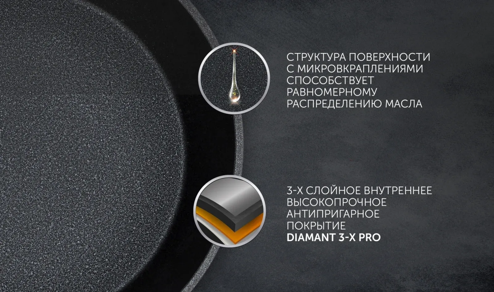 Кастрюля Polaris Pro collection 24C 4.1л. d=24см с крышкой черный 017171, 4.1 л - фото 4