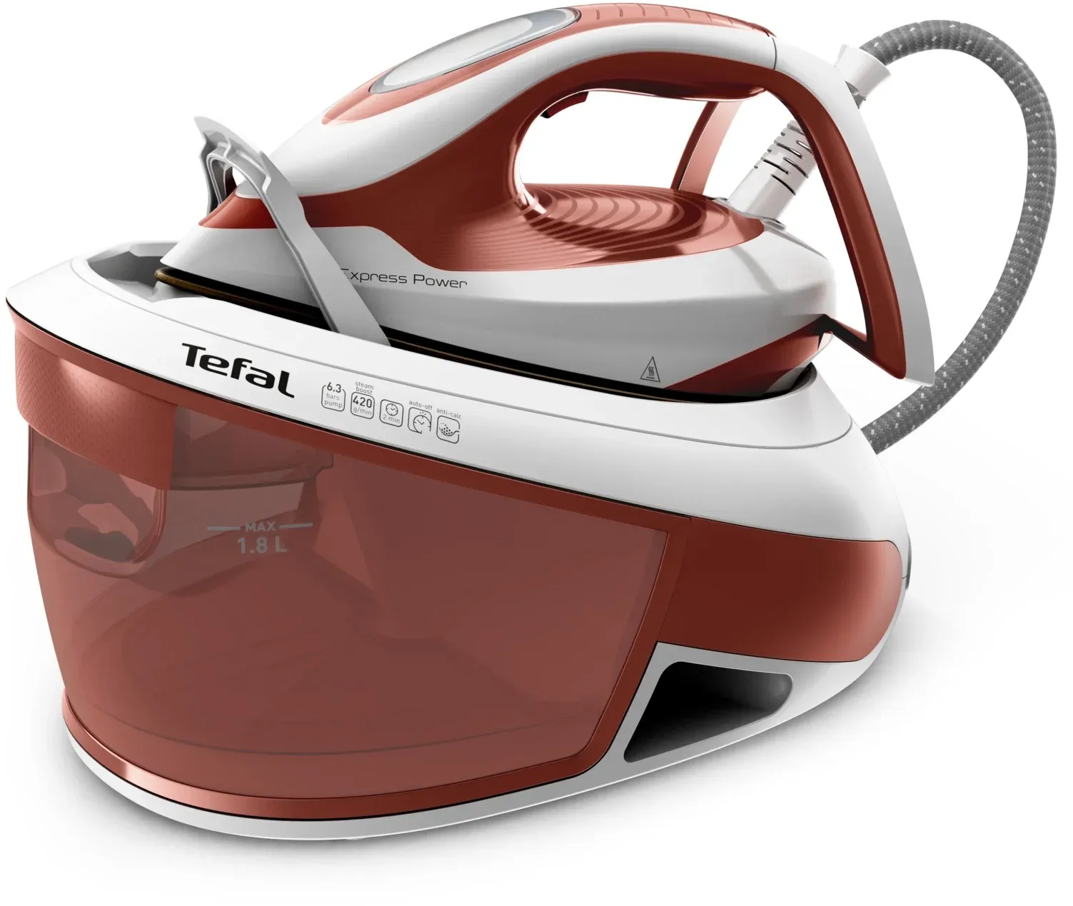 Парогенератор Tefal SV8110E0 2400Вт терракотовый/белый - фото 1