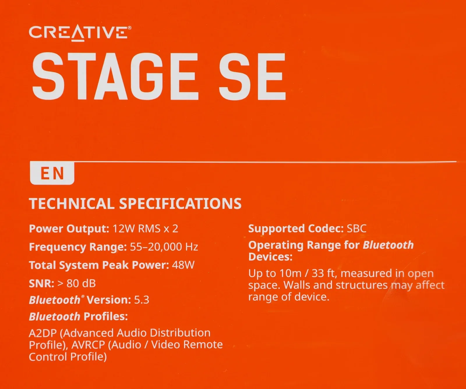 Саундбар Creative Stage SE 2.0 черный 48Вт BT - фото 2