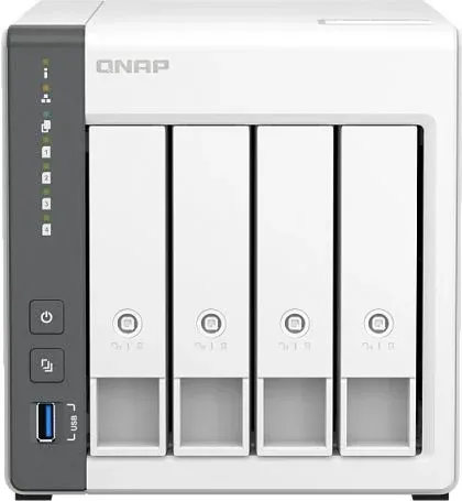 Сетевое хранилище NAS Qnap D4 REV. C 4-bay настольный Cortex-A55 RK3568B2, белый - фото 3