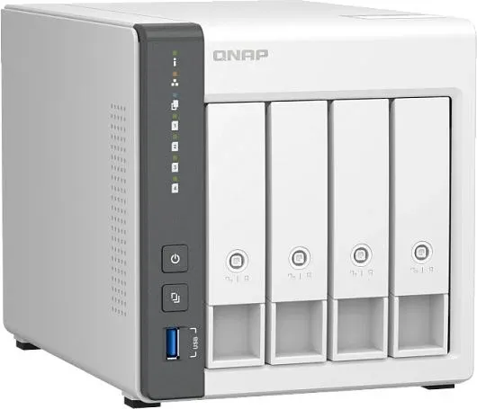 Сетевое хранилище NAS Qnap D4 REV. C 4-bay настольный Cortex-A55 RK3568B2, белый - фото 5