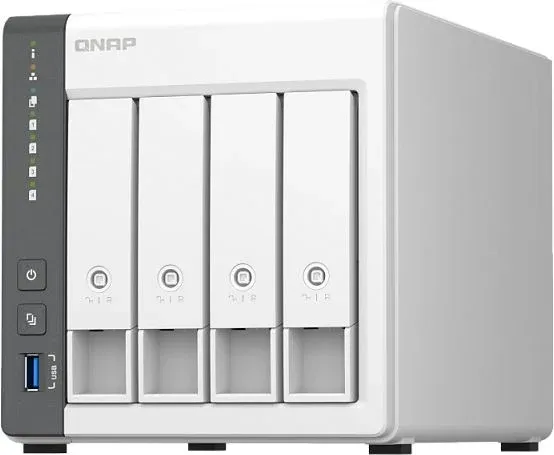Сетевое хранилище NAS Qnap D4 REV. C 4-bay настольный Cortex-A55 RK3568B2, белый - фото 6