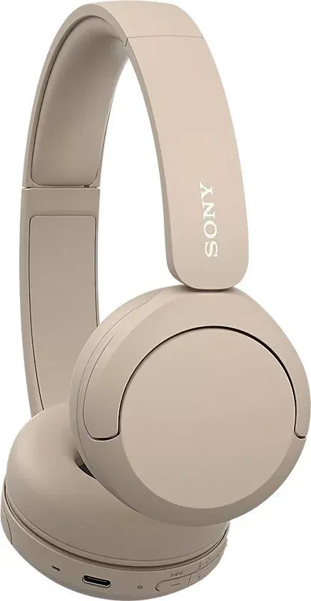 Гарнитура накладные Sony WH-CH520 бежевый беспроводные bluetooth оголовье WH-CH520/C - фото 3