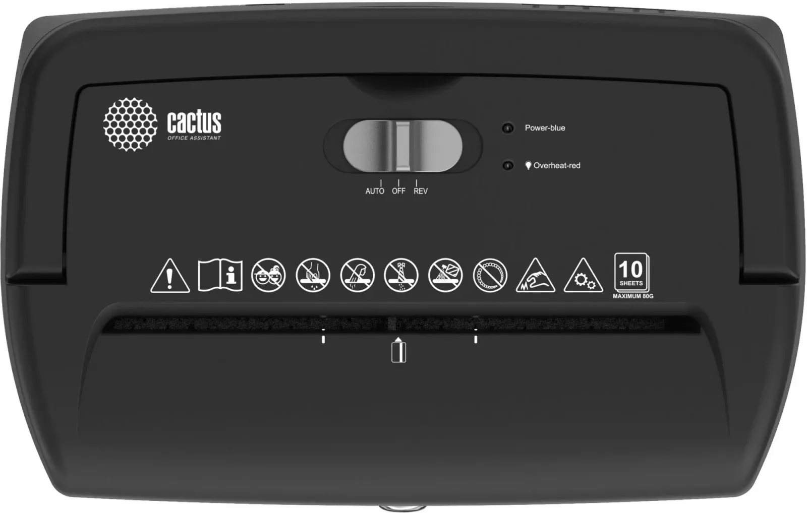 Шредер Cactus CS-SH-10-21-5X18 секр.P-4 фрагменты 10лист. 21лтр. скрепки скобы пл.карты - фото 3