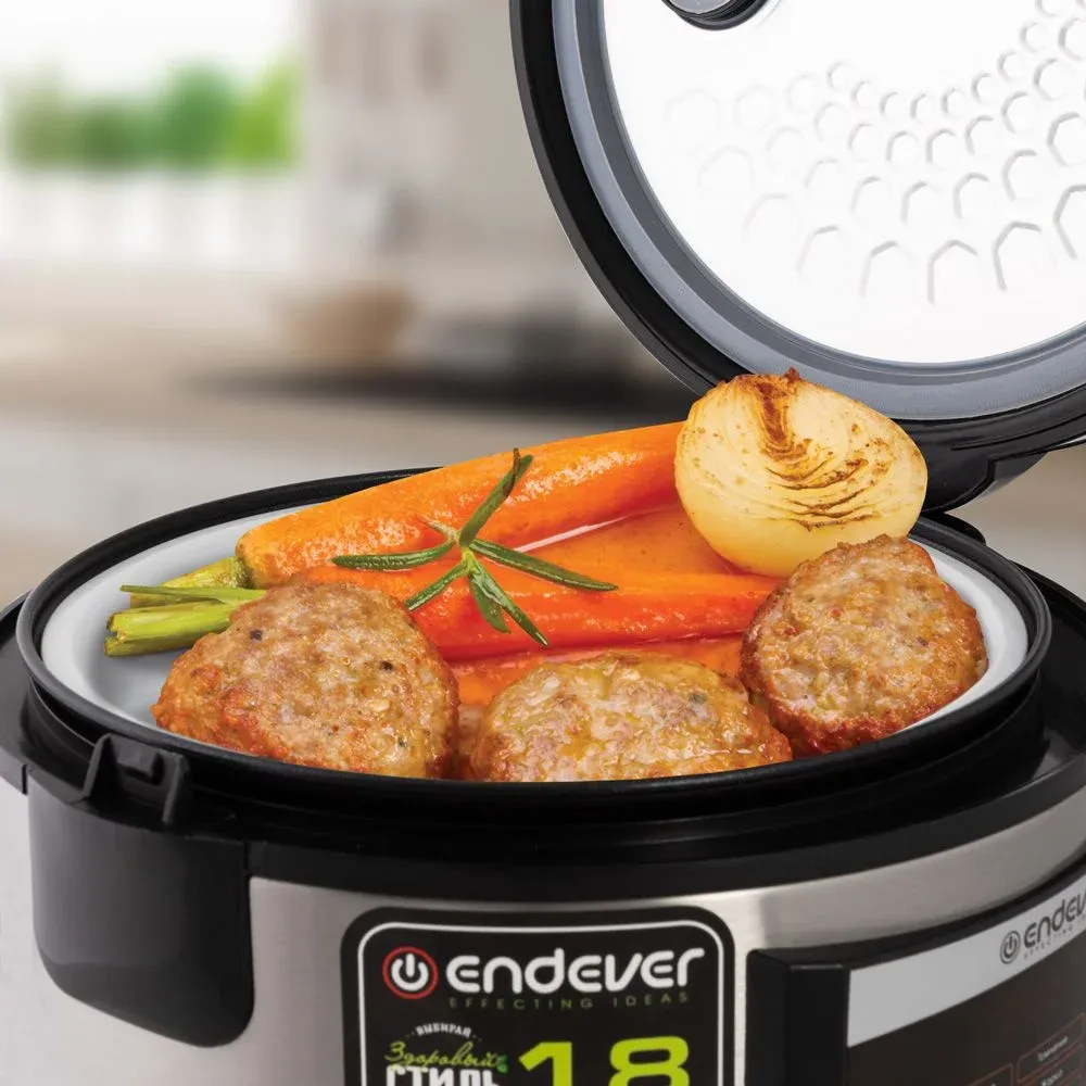 Мультиварка Endever Vita-61 5л 860Вт стальной/черный - фото 2