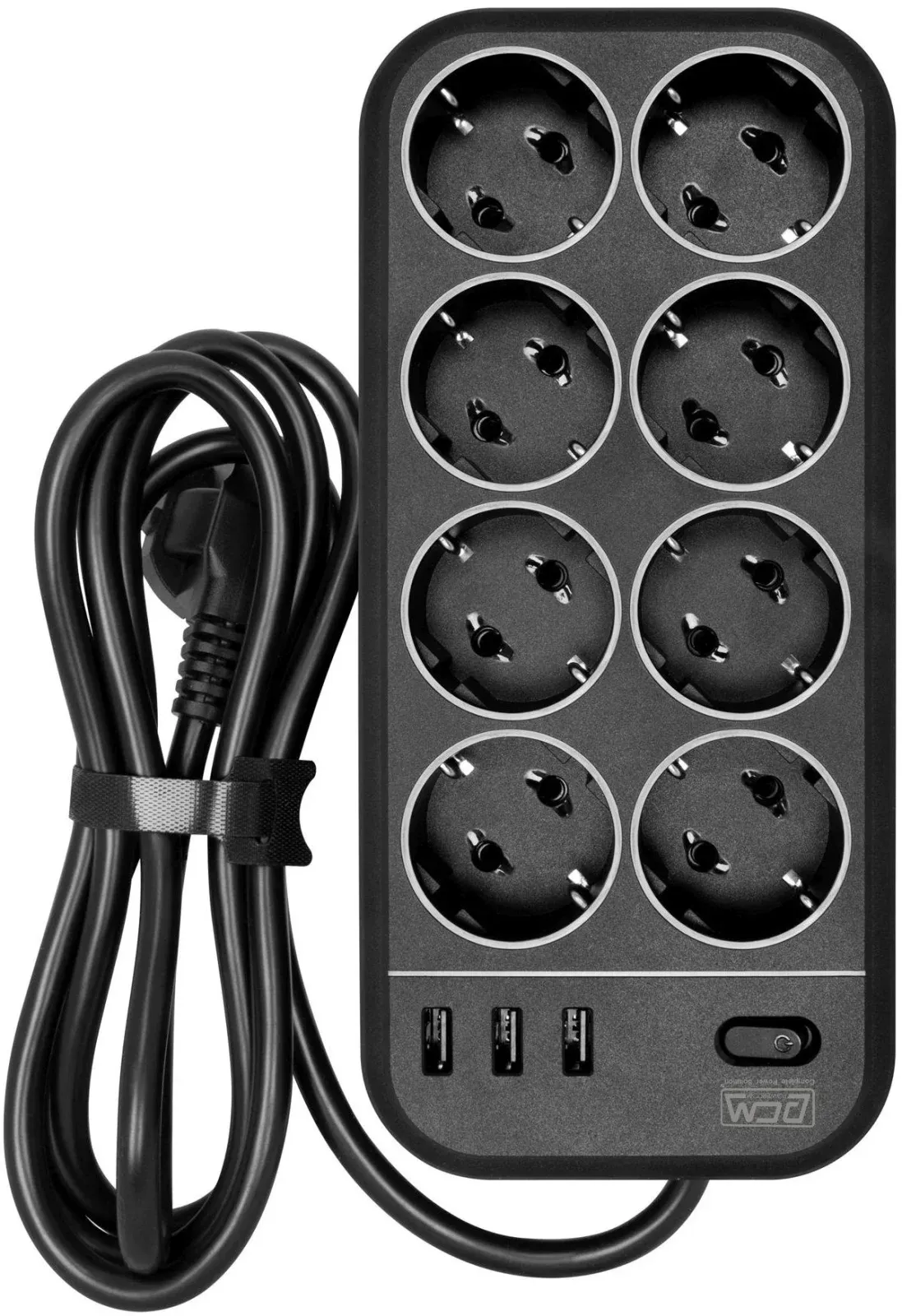 Аксессуары POWERCOM SP-08 USB03AB 1.8М черный - фото 1