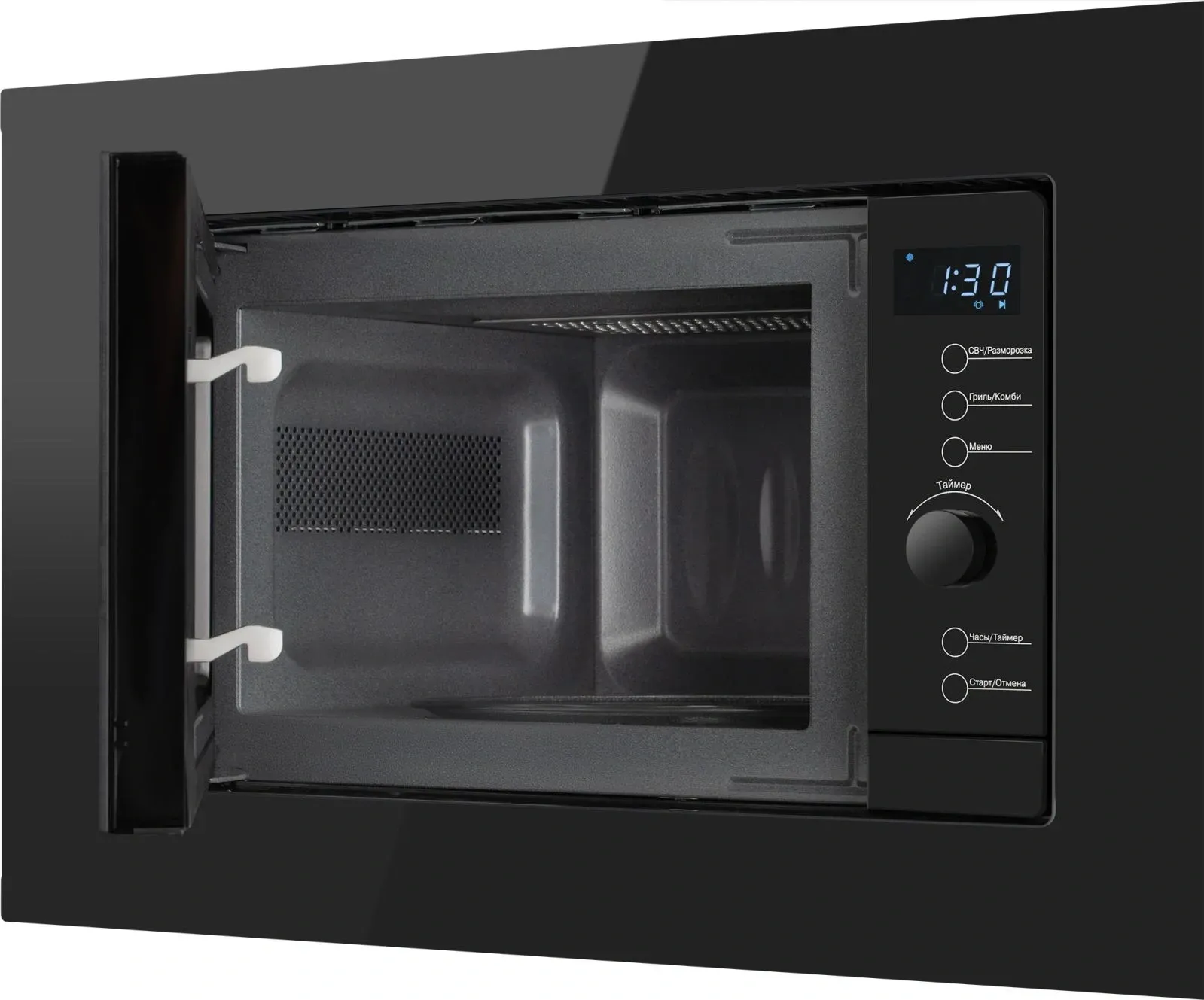Микроволновая печь Weissgauff HMT-620 BG Grill 20л. 700Вт черный встраиваемая, 20 л - фото 2