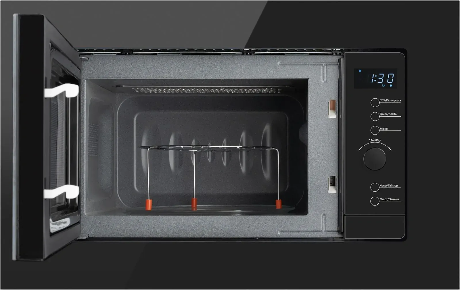 Микроволновая печь Weissgauff HMT-620 BG Grill 20л. 700Вт черный встраиваемая, 20 л - фото 8