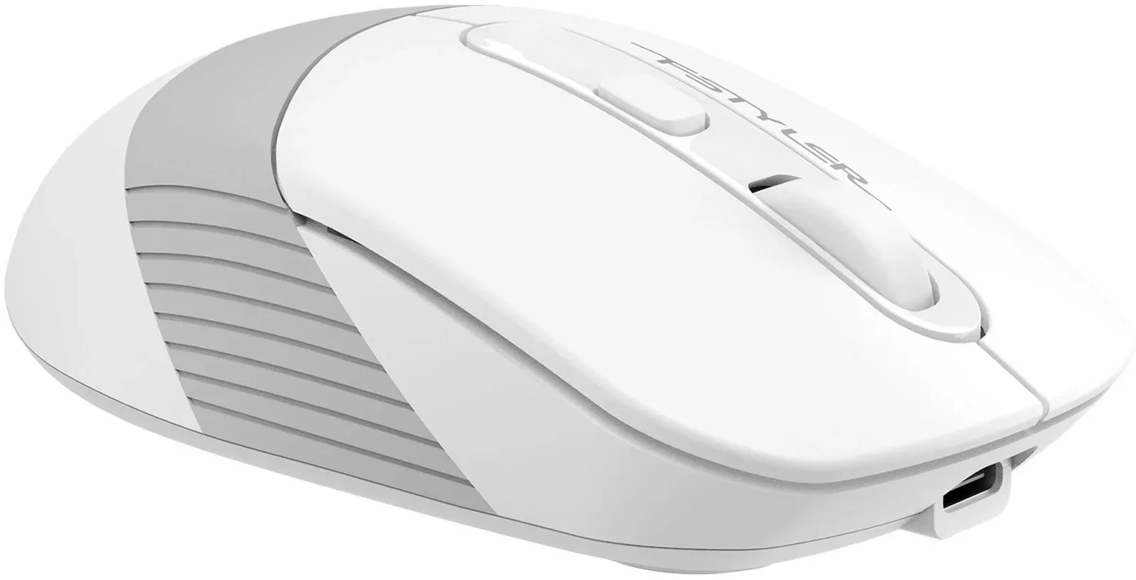 Мышь A4Tech Fstyler FB10CS белый/серый оптическая 2000dpi silent беспров. BT/Radio USB 4but FB10CS USB GRAYISH WHITE - фото 3