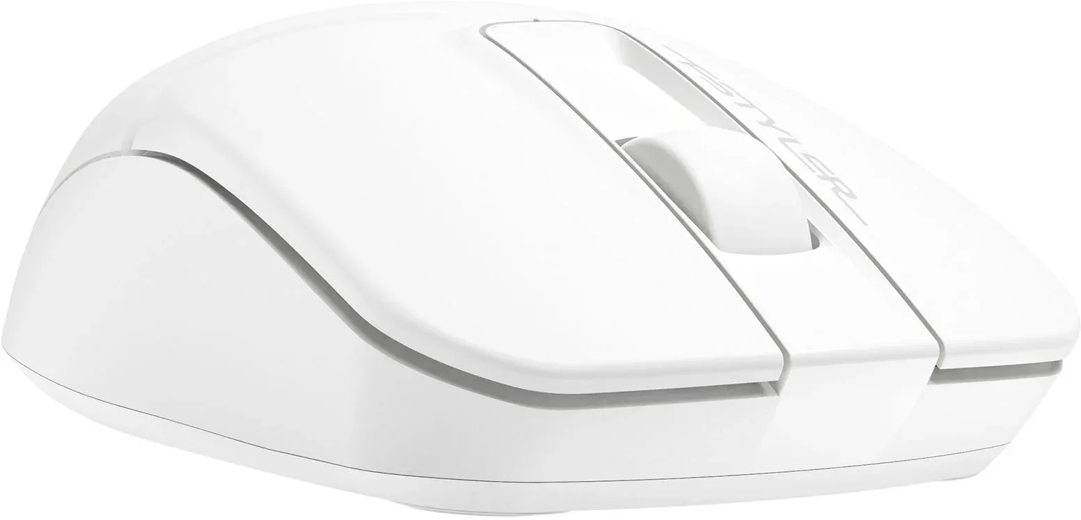 Мышь A4Tech Fstyler FB12S белый оптическая 1200dpi silent беспров. BT/Radio USB 2but FB12S USB WHITE - фото 4