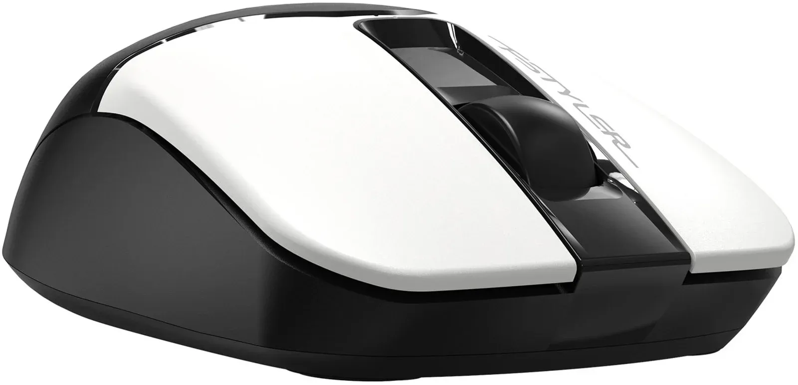 Мышь A4Tech Fstyler FB12S черный/белый оптическая 1200dpi silent беспров. BT/Radio USB 2but FB12S USB PANDA - фото 4