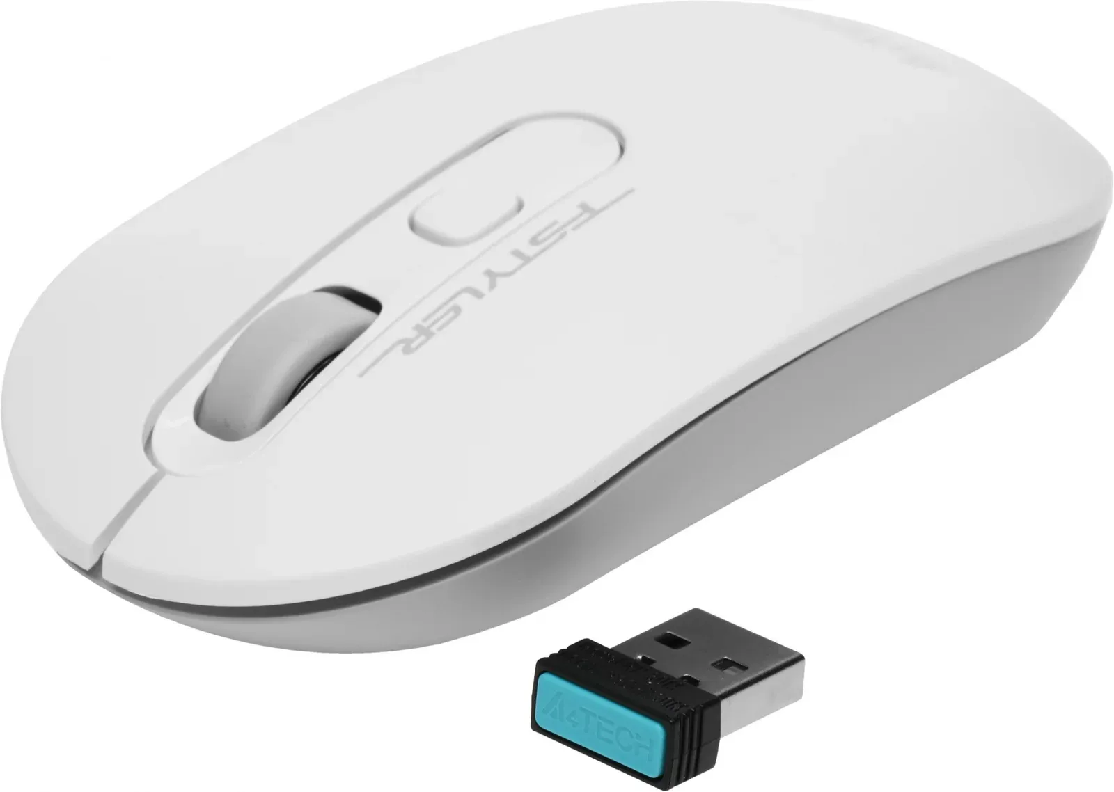 Мышь A4Tech Fstyler FG20S белый/серый оптическая 2000dpi silent беспров. USB для ноутбука 3but FG20S USB WHITE - фото 6