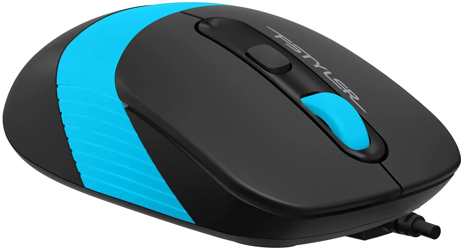 Мышь A4Tech Fstyler FM10S черный/синий оптическая 1600dpi silent USB 3but FM10S USB BLUE - фото 2