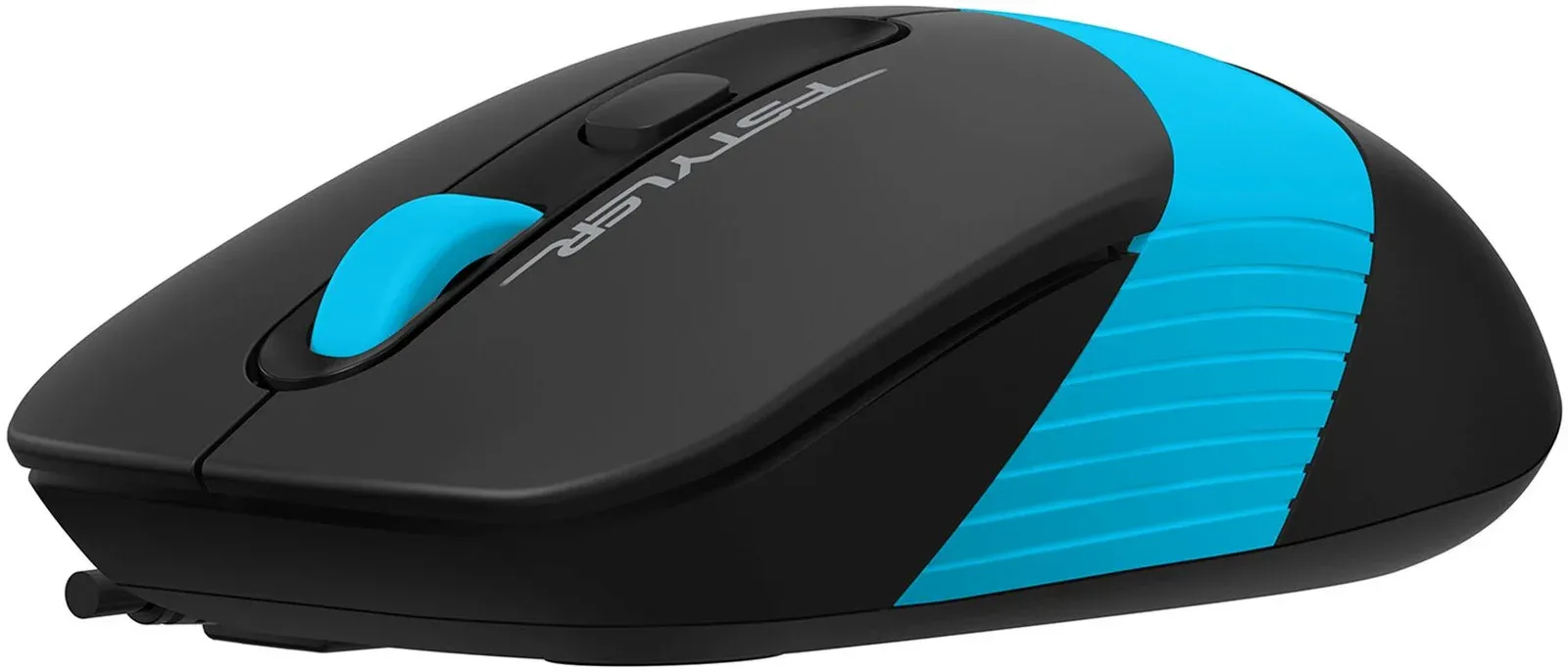Мышь A4Tech Fstyler FM10S черный/синий оптическая 1600dpi silent USB 3but FM10S USB BLUE - фото 3