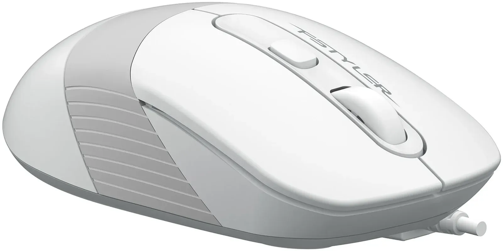 Мышь A4Tech Fstyler FM10S белый/серый оптическая 1600dpi silent USB 3but FM10S USB WHITE - фото 2