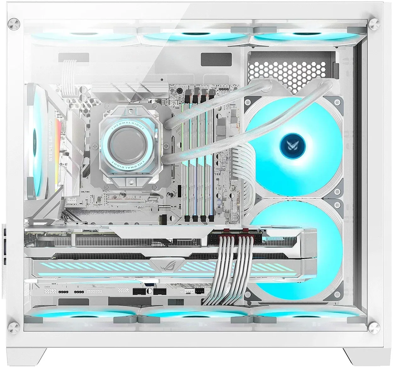 Корпус Formula Crystal Z5 TG белый без БП mATX 11x120mm 2xUSB2.0 1xUSB3.0 audio bott PSU - фото 1