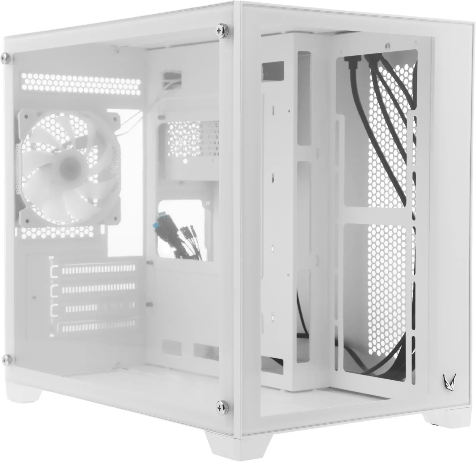 Корпус Formula Crystal Z5 TG белый без БП mATX 11x120mm 2xUSB2.0 1xUSB3.0 audio bott PSU - фото 8