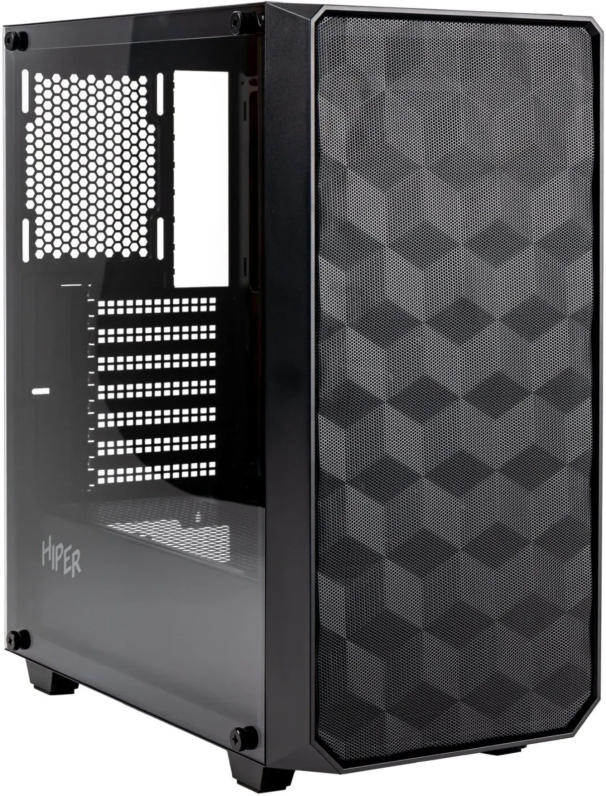Корпус Hiper BH34-1 черный без БП ATX 5x120mm 2x140mm 2x200mm 1xUSB3.0 audio bott PSU - фото 2