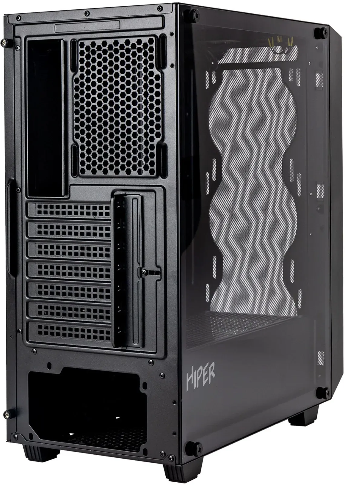Корпус Hiper BH34-1 черный без БП ATX 5x120mm 2x140mm 2x200mm 1xUSB3.0 audio bott PSU - фото 6