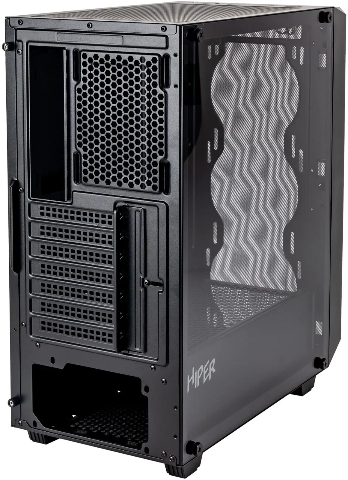 Корпус Hiper BH34-1 черный без БП ATX 5x120mm 2x140mm 2x200mm 1xUSB3.0 audio bott PSU - фото 7