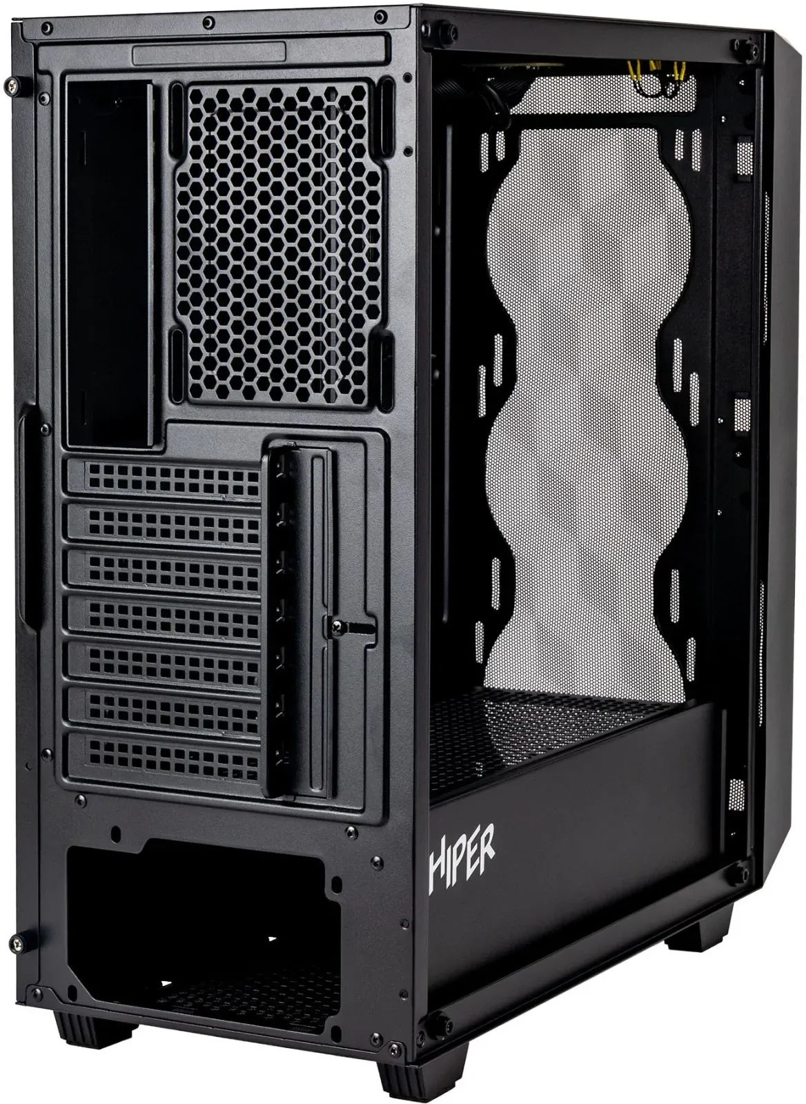 Корпус Hiper BH34-1 черный без БП ATX 5x120mm 2x140mm 2x200mm 1xUSB3.0 audio bott PSU - фото 8