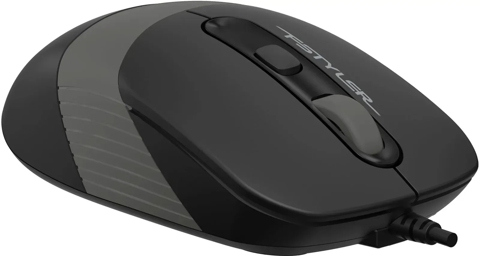 Мышь A4Tech Fstyler FM10T серый/черный оптическая 1600dpi USB для ноутбука 3but FM10T GREY - фото 3