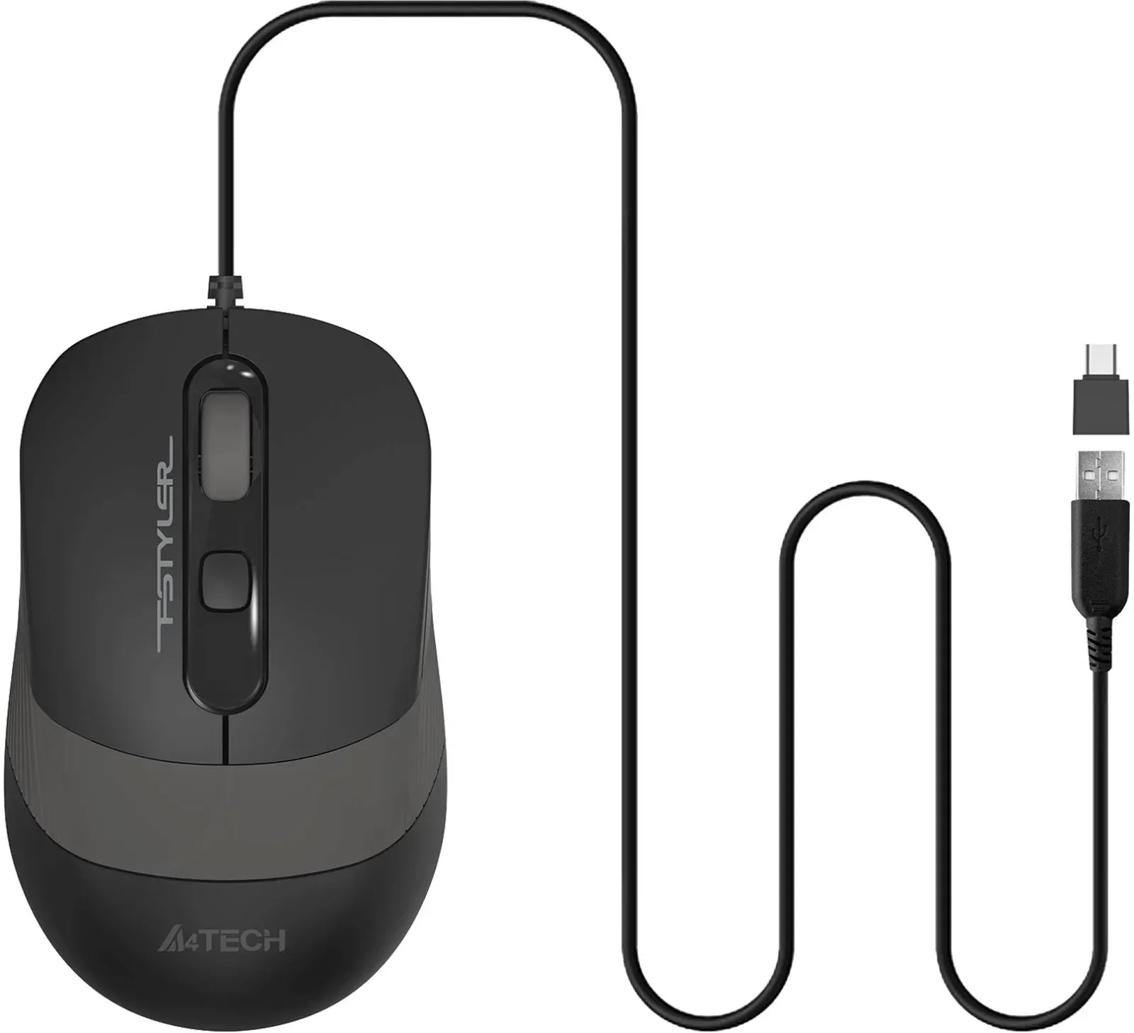 Мышь A4Tech Fstyler FM10ST серый/черный оптическая 1600dpi silent USB для ноутбука 3but FM10ST GREY - фото 8