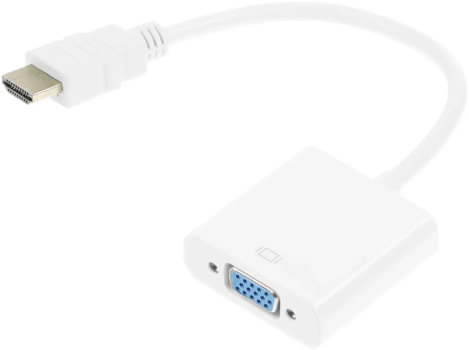 Переходник аудио-видео Premier 5-983 HDMI m/VGA f/Jack 3.5 f 0.15м. белый - фото 2